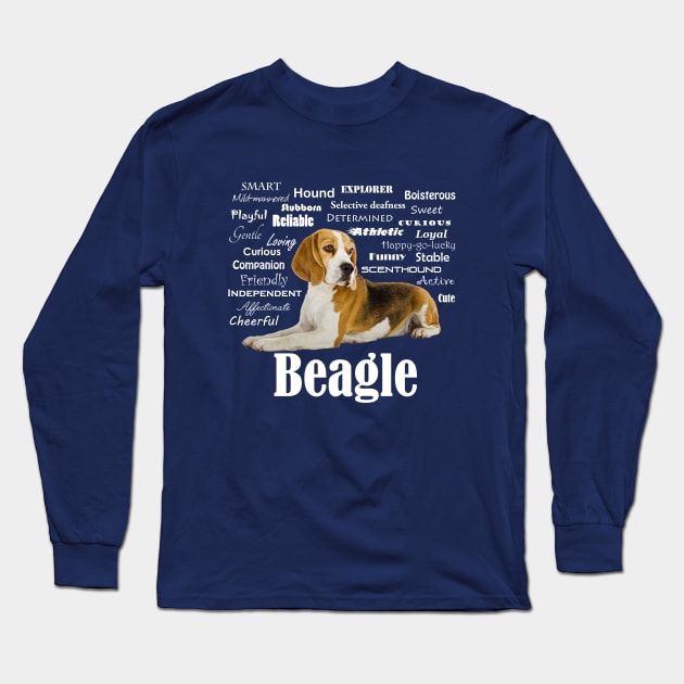 Beagle Traits Long Sleeve T-Shirt by You Had Me At Woof